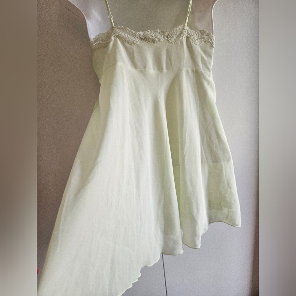 Victoria's Secret Mint Green Lace Chemise Overlay Satin Size XS - Picture 8 of 11